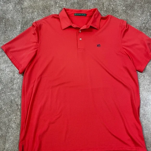 Southern Tide Coral Men's Polo Shirt - Picture 3 of 8